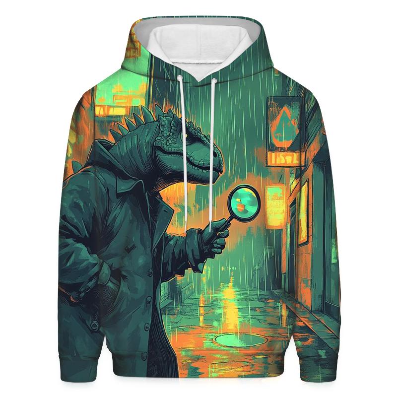 Dinosaur Disco Detective graphic hoodies