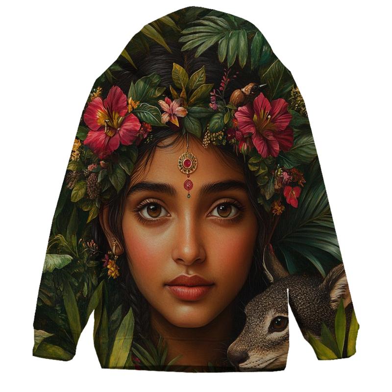 Frida Kahlo Inspired Self Portrait Garden hoodie styles