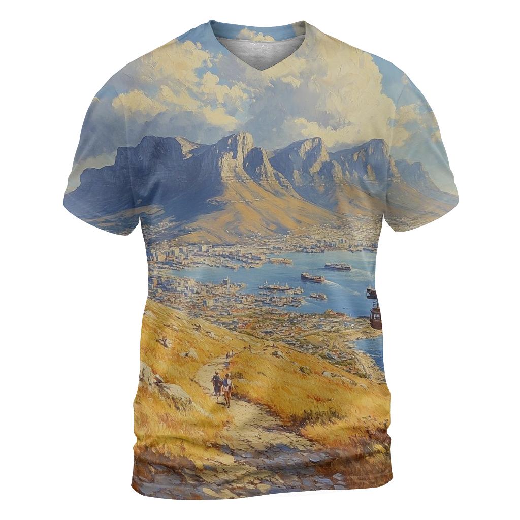 Table Mountain - Cape Town artistic all-over print tops