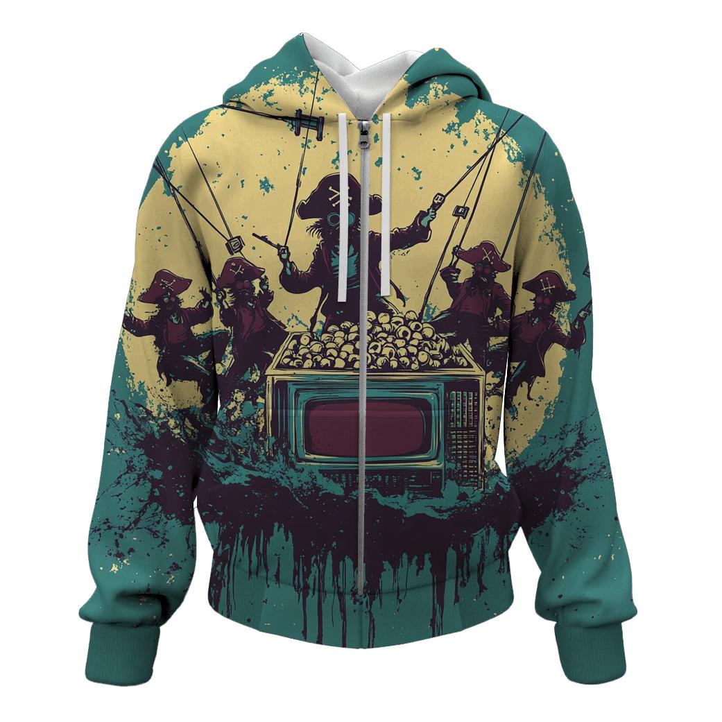 Cosmic Cartoon TV Pirates pullover hoodies