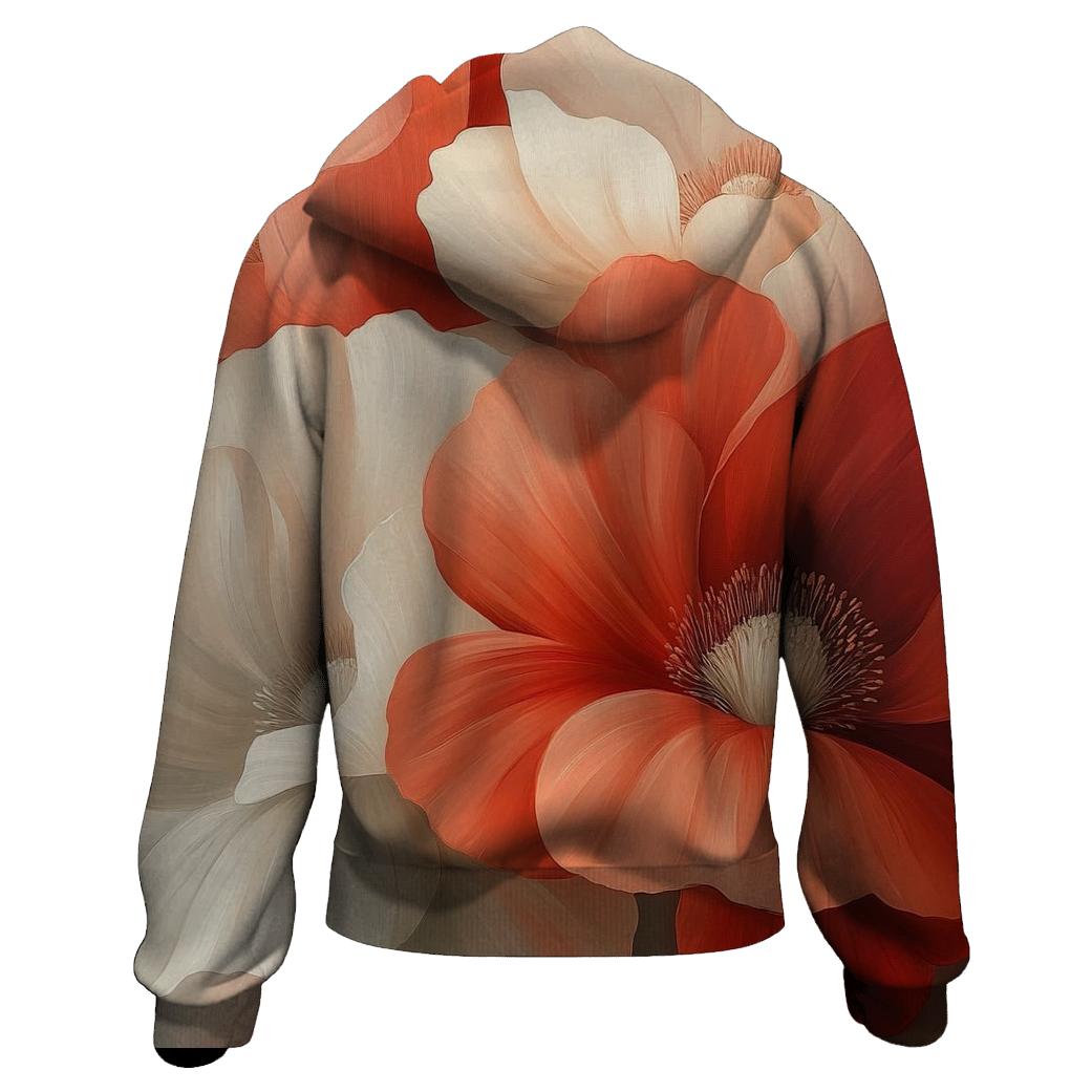 Georgia OKeeffe Inspired Desert Flowers zip-up hoodies
