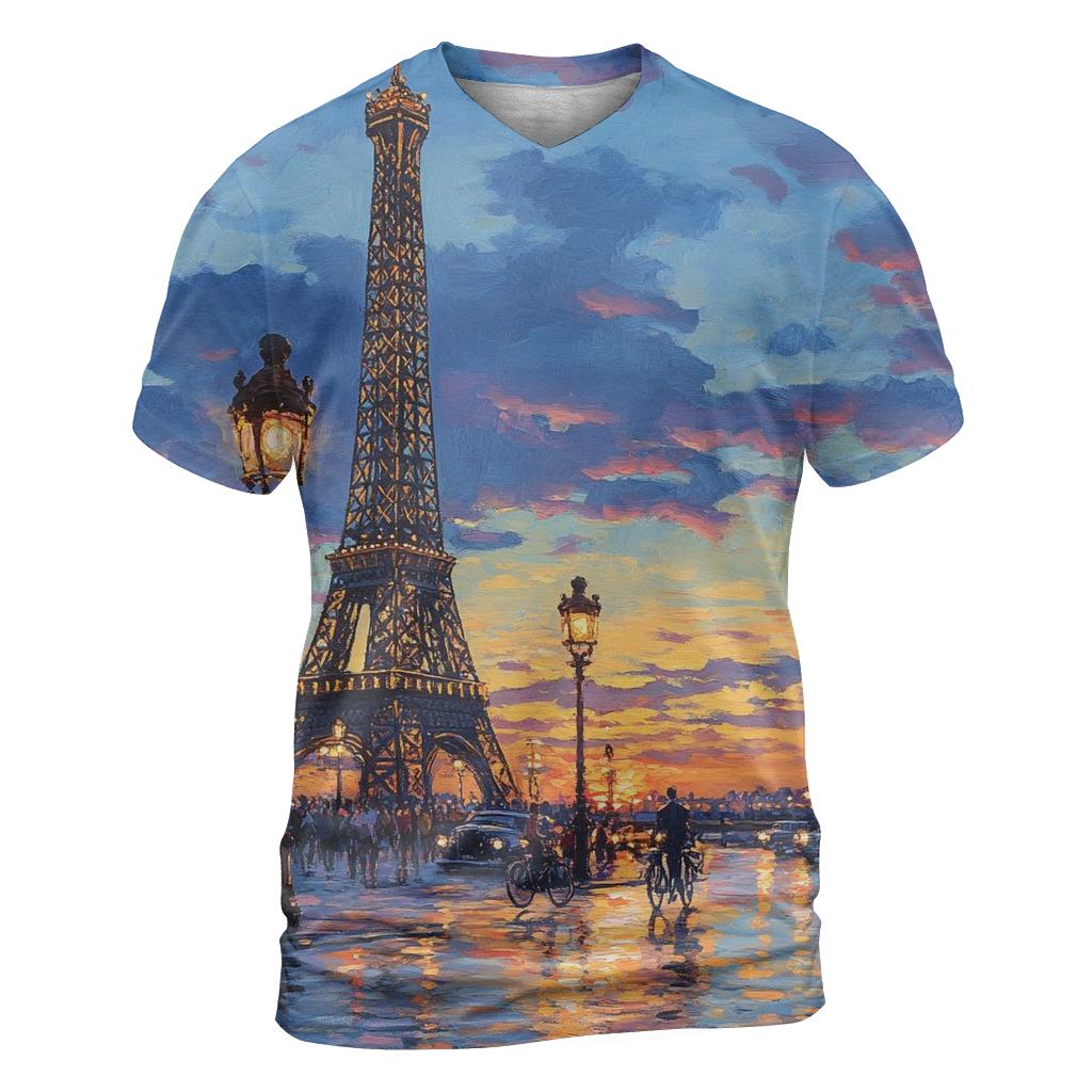 Eiffel Tower - Paris artistic all-over print tops