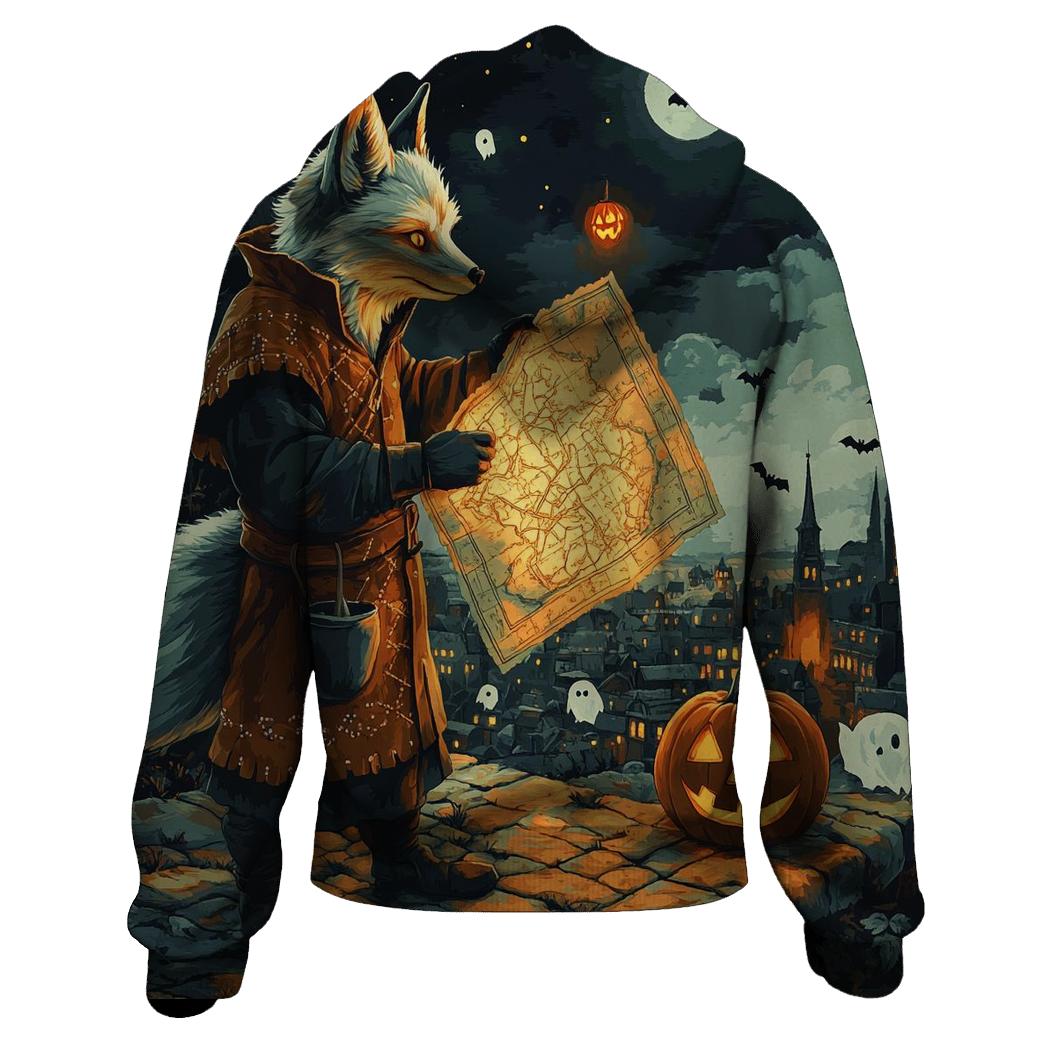Halloween Lantern Cartographer embroidered hoodies