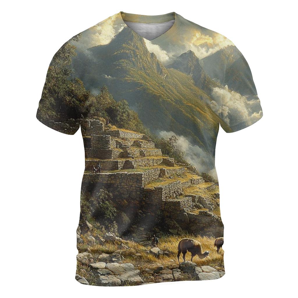 Machu Picchu - Cusco vibrant all-over design tees