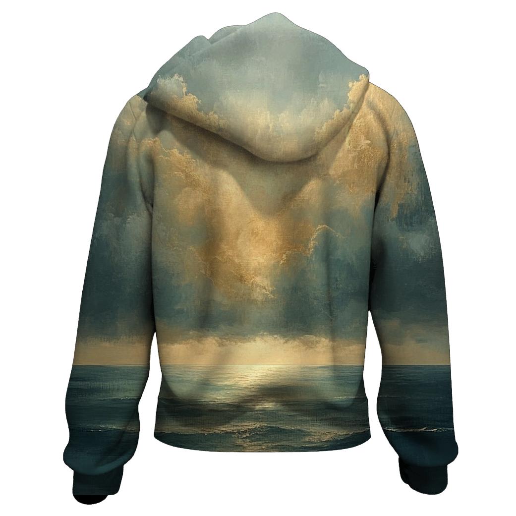 Turner Inspired Stormy Seascape zip-up hoodies