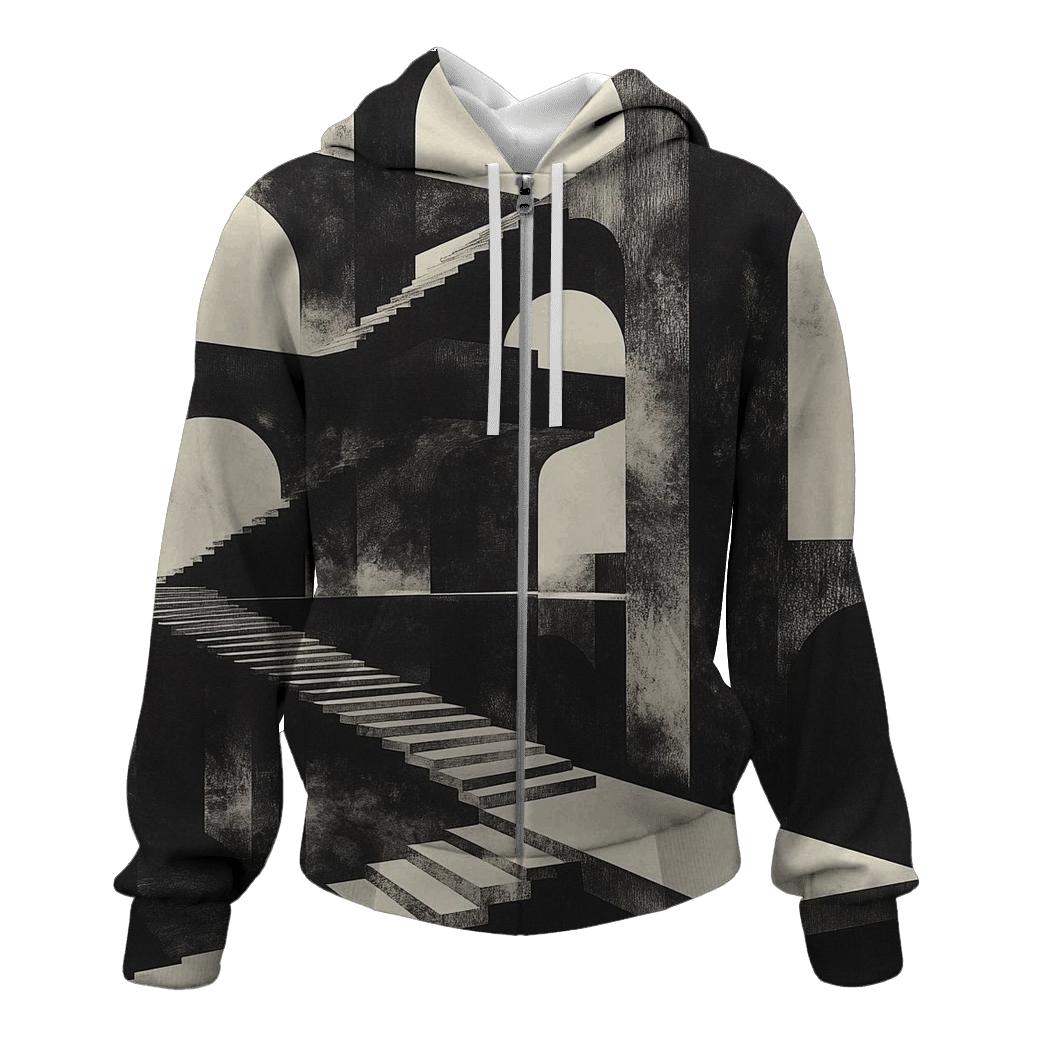 Escher Inspired Cosmic Staircase graphic hoodies