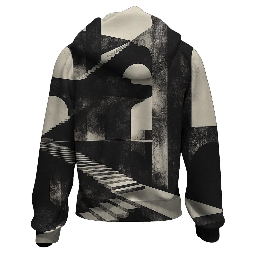 Escher Inspired Cosmic Staircase graphic hoodies