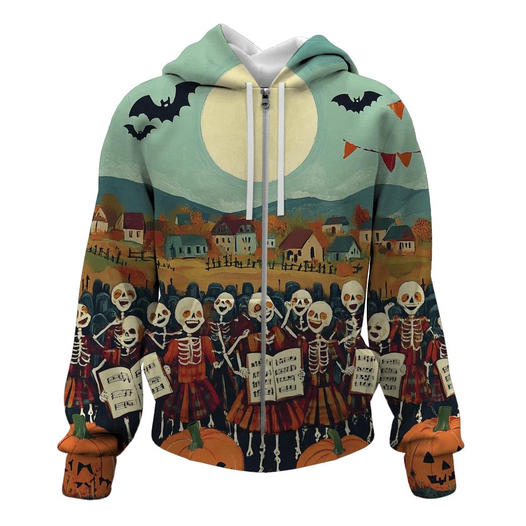 Cemetery Choir With Spooky Harmony graphic hoodies