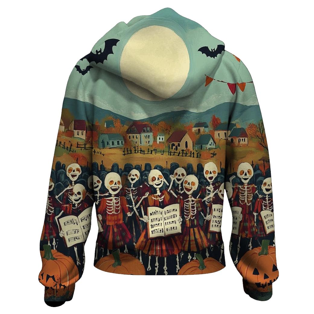 Cemetery Choir With Spooky Harmony graphic hoodies