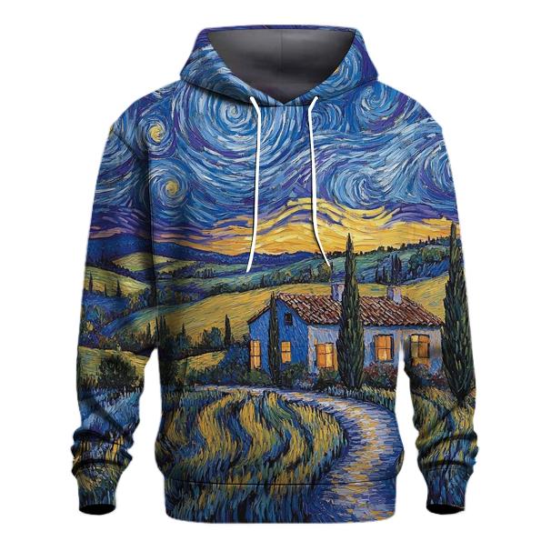 Van Gogh Inspired Starry Countryside hoodie styles