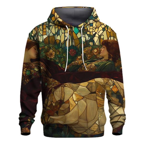 Klimt Inspired Golden Garden printed hoodies