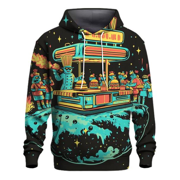 Alien Fast Food Fandango embroidered hoodies