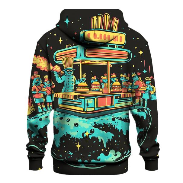 Alien Fast Food Fandango embroidered hoodies