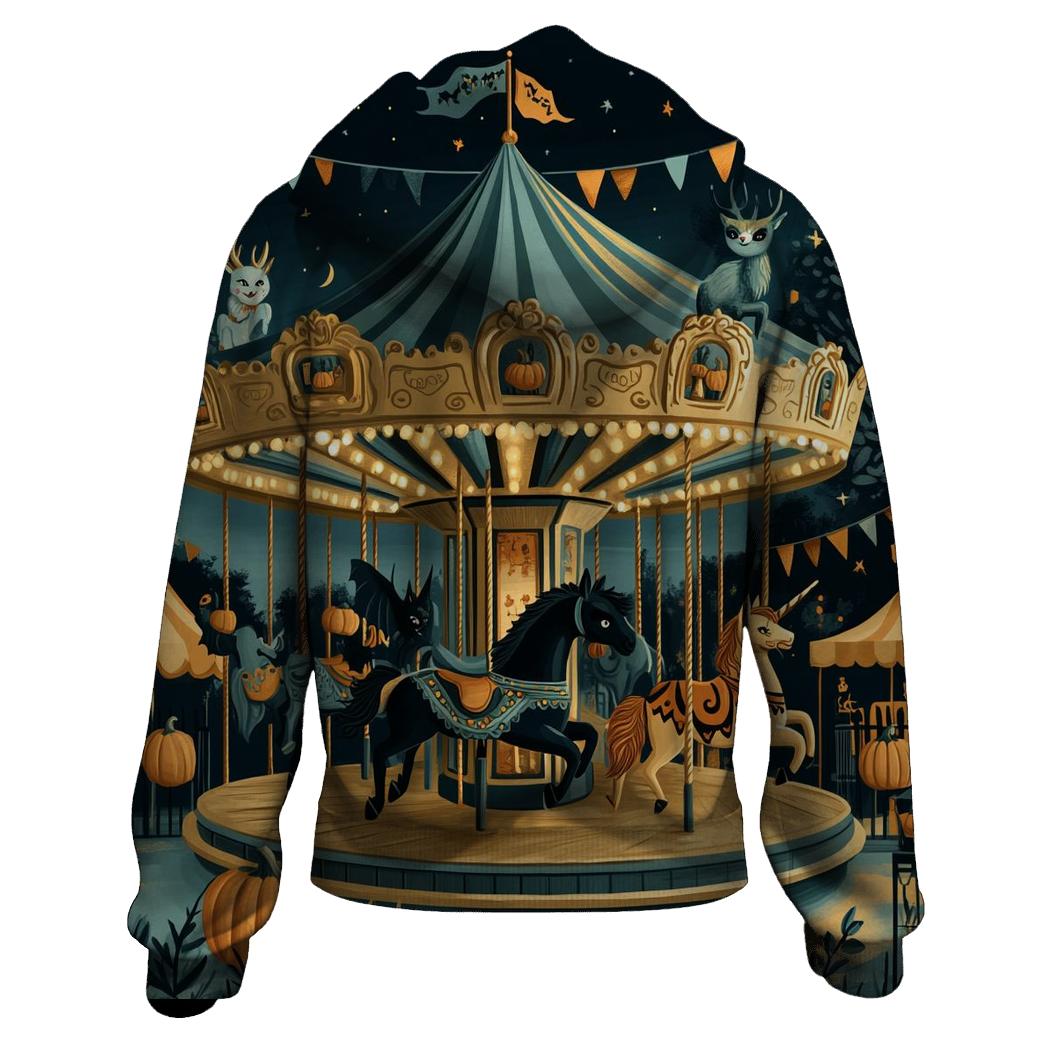 Midnight Carousel Haunted Ride premium hoodies