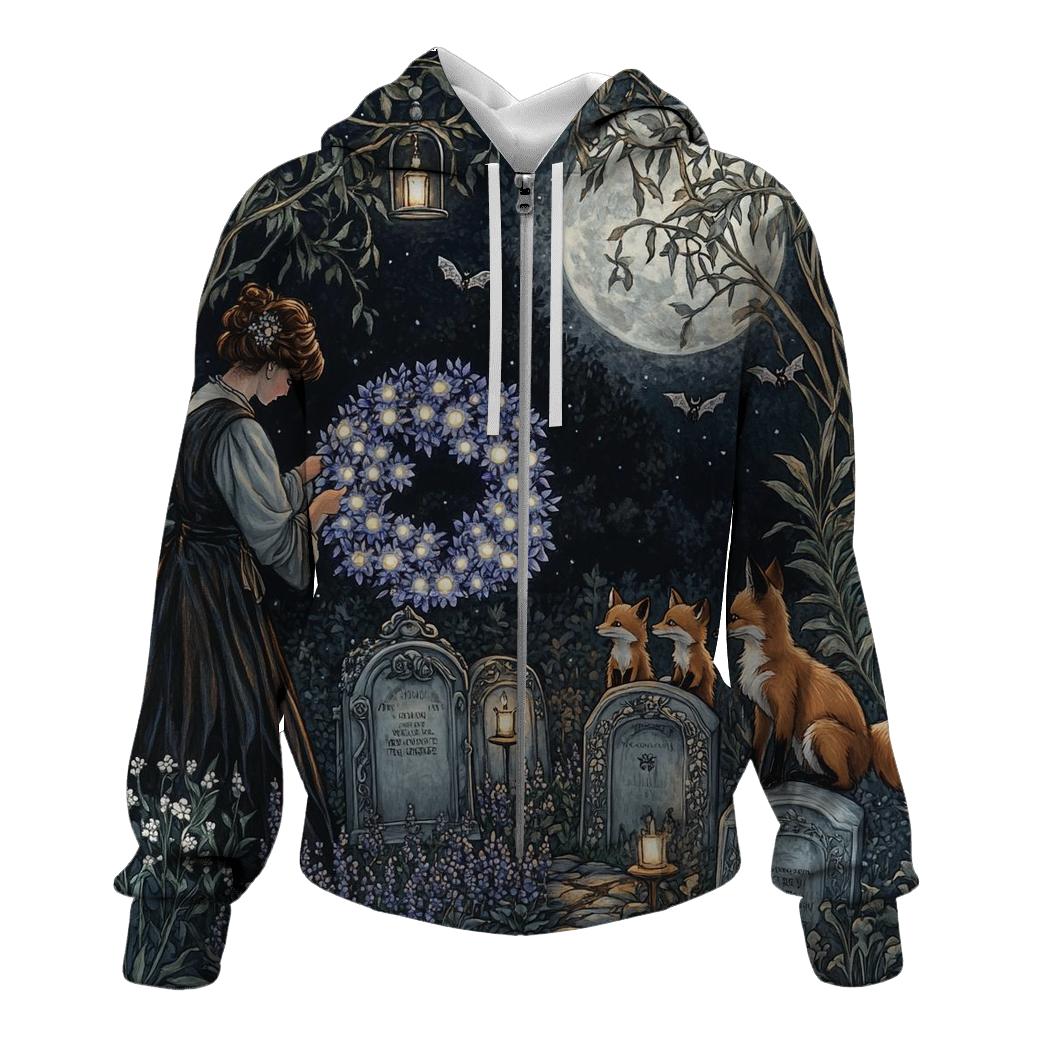 Moonflower Graveyard Garden Haunted hoodie trends