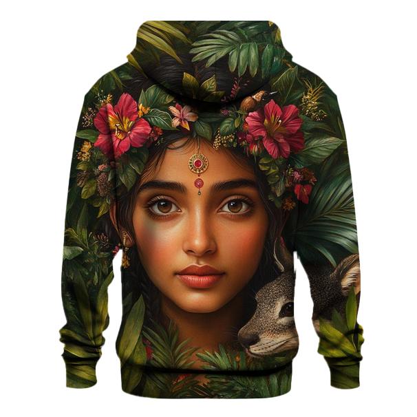 Frida Kahlo Inspired Self Portrait Garden designer hoodies