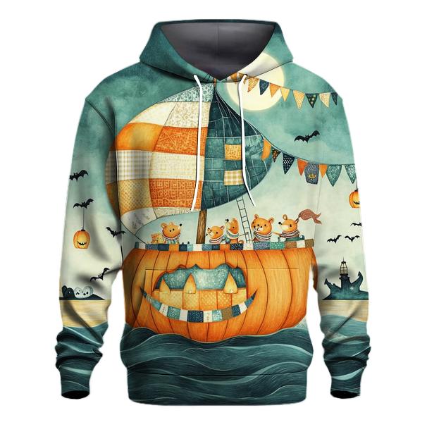 Pumpkin Ship With Halloween Crew lightweight hoodies