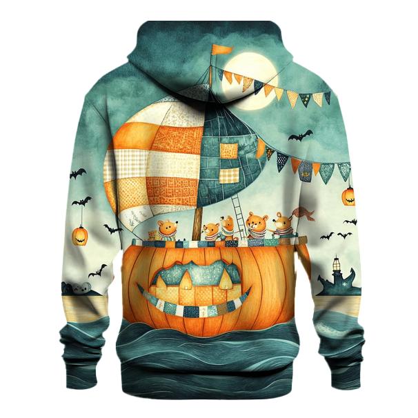 Pumpkin Ship With Halloween Crew lightweight hoodies