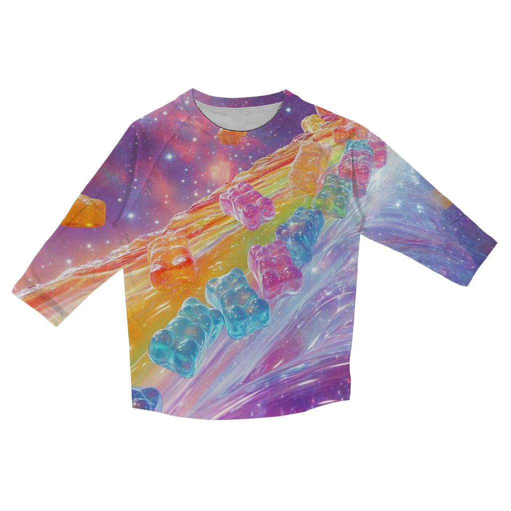 Gummy Galaxy Cascade casual three quarter sleeve shirts