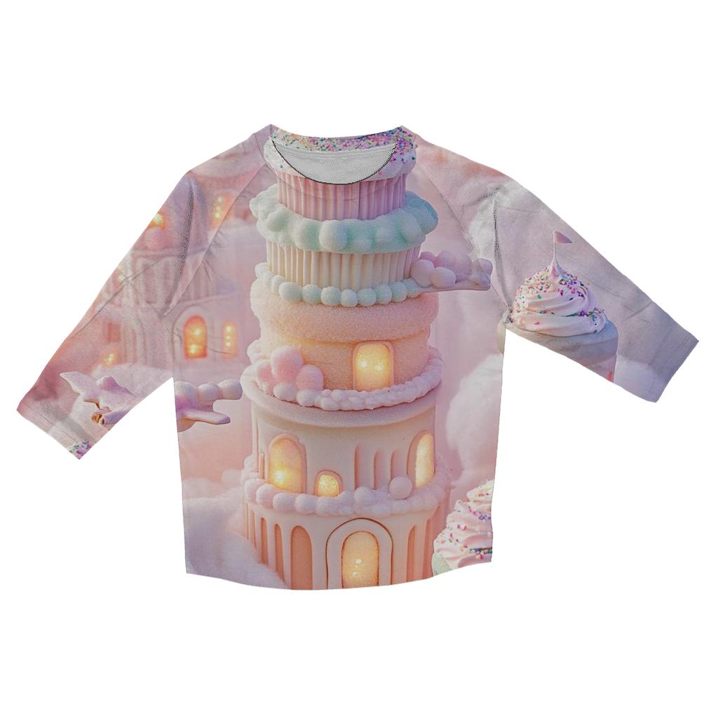Cupcake Tower Skyline personalized 3/4 sleeve tees