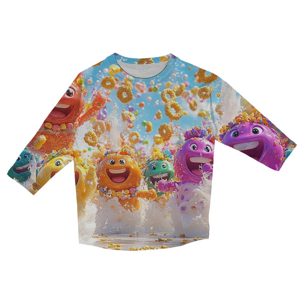 Cereal Mascot Riot trendy 3/4 sleeve tops
