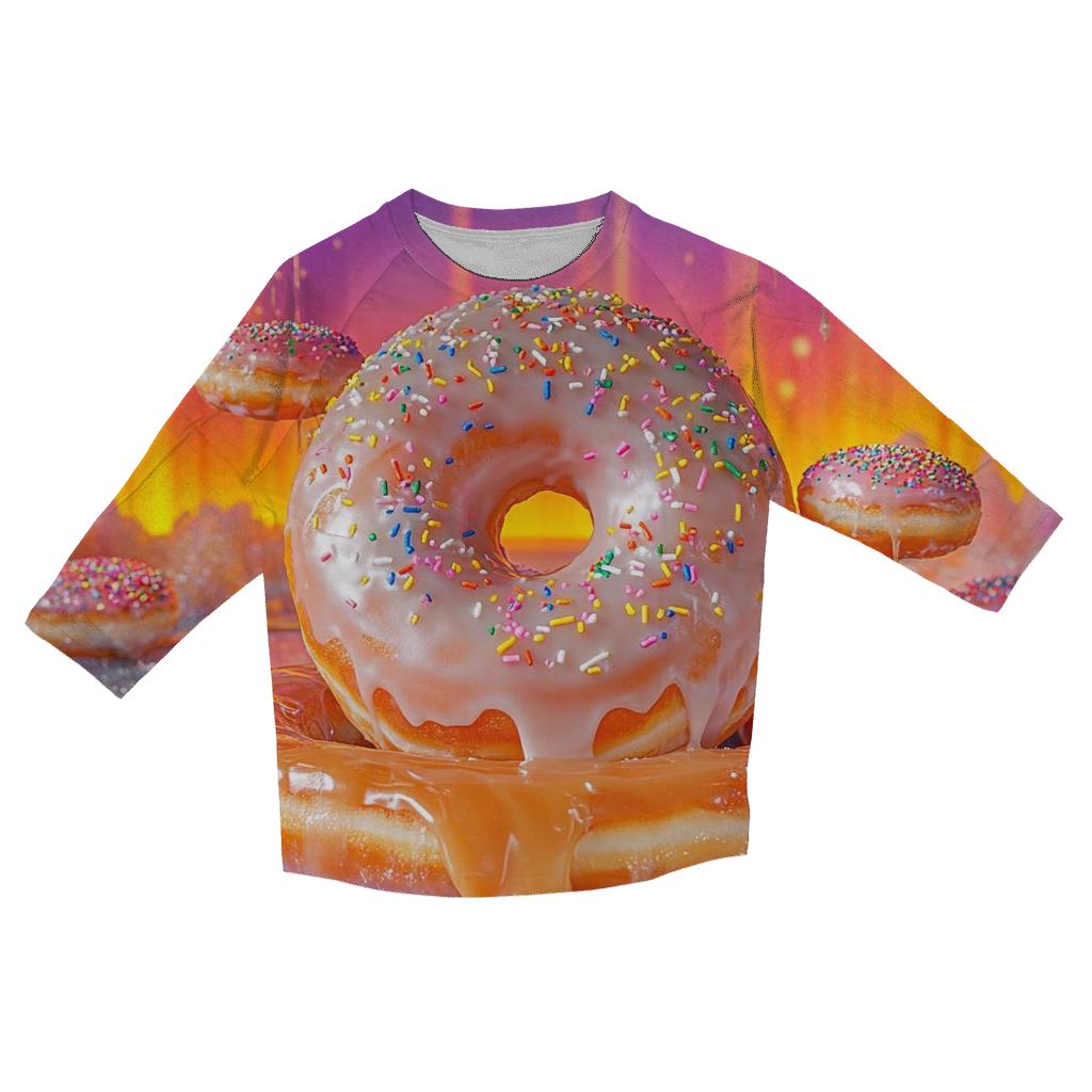 Donut Planet Orbit trendy 3/4 sleeve tops