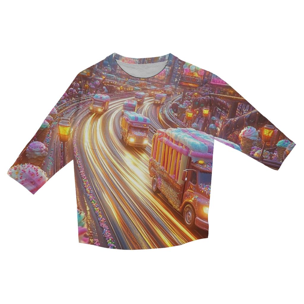 Sundae Highway Rush cotton quarter sleeve shirts