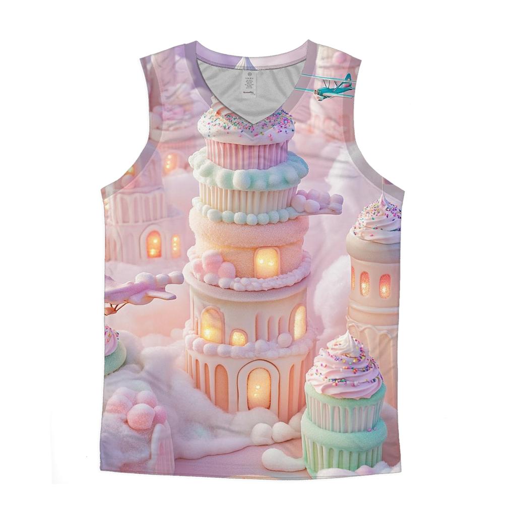 Cupcake Tower Skyline personalized athletic tanks