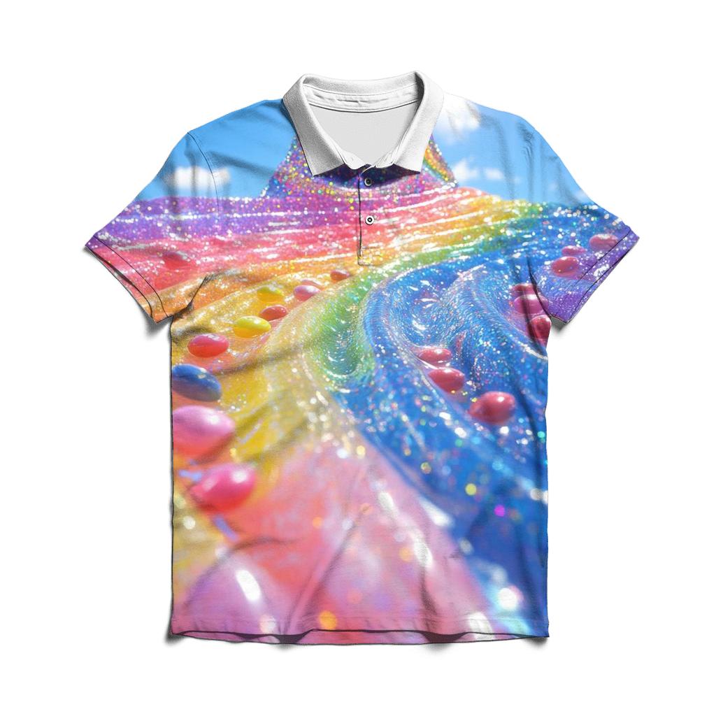 Skittle Rain Parade custom polo shirts