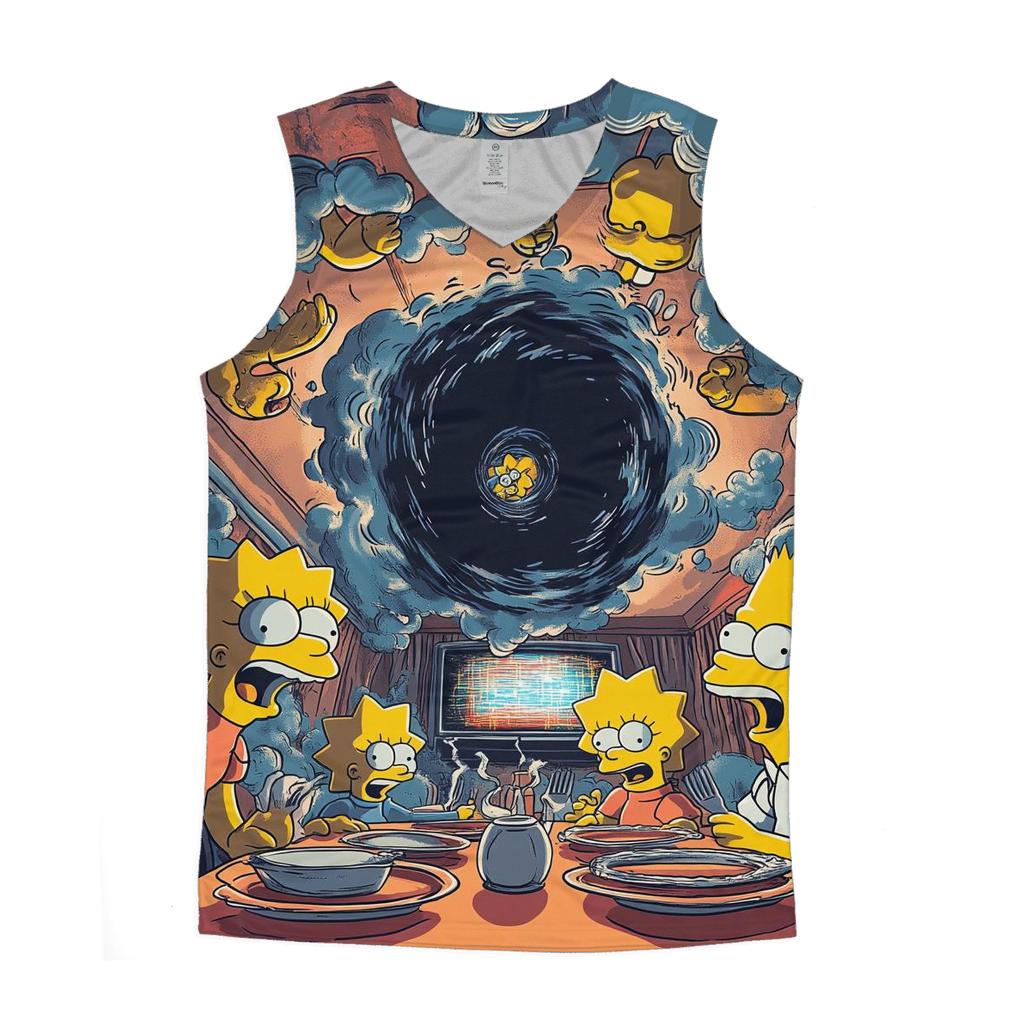 Family Dinner Black Hole graphic print tank tops