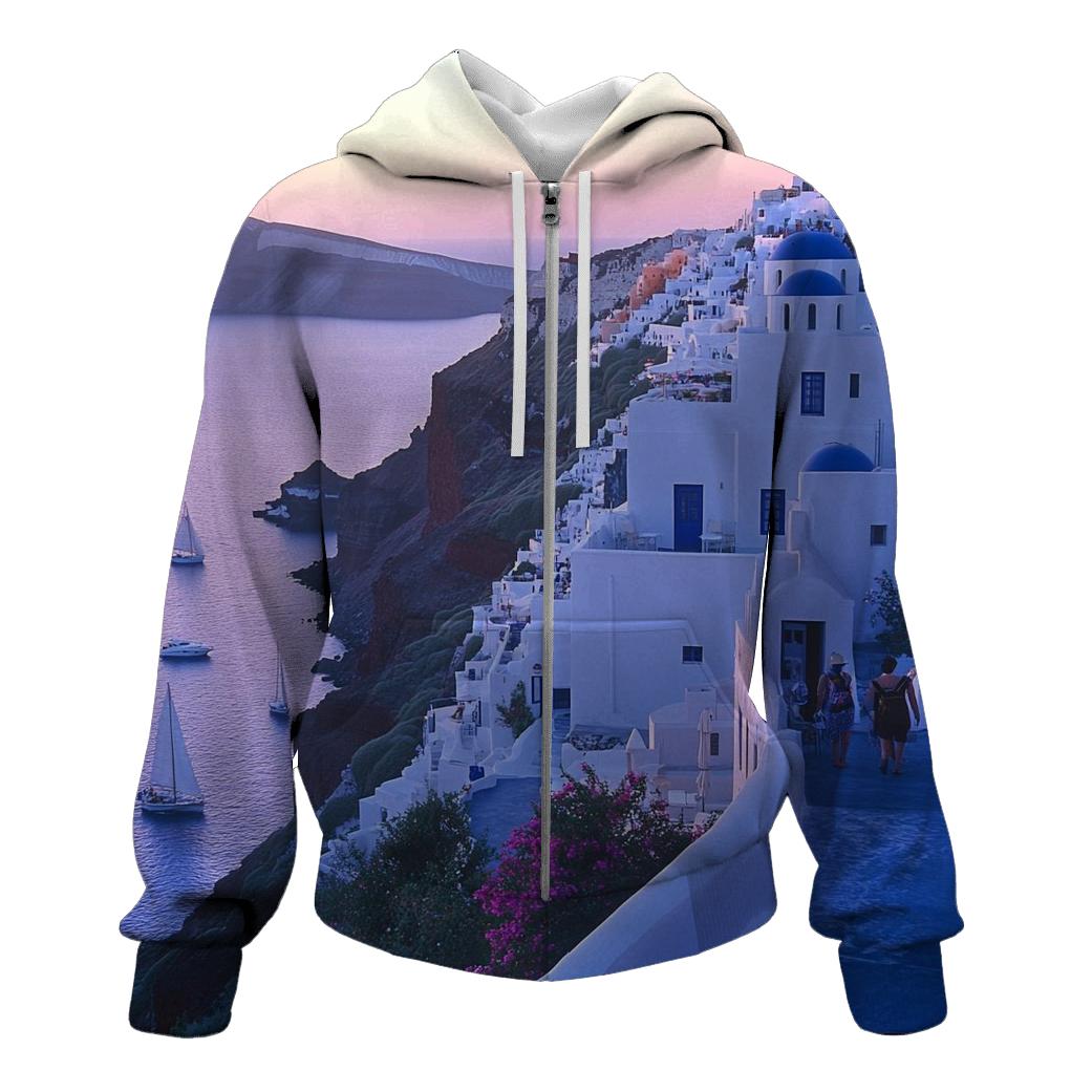Santorini Caldera - Santorini hoodie designs