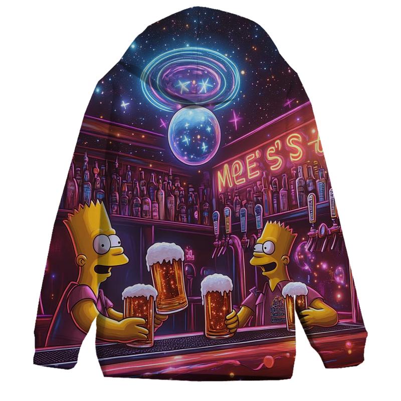 Moes Neon Nebula printed hoodies