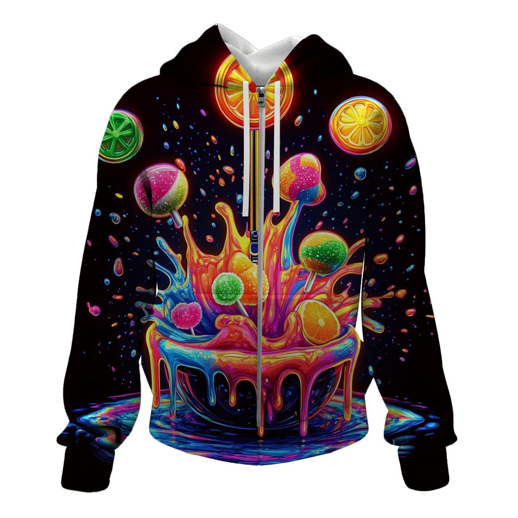 Neon Soda Pop Splash pullover hoodies