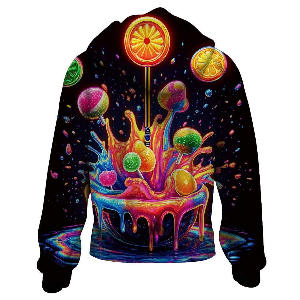 Neon Soda Pop Splash pullover hoodies