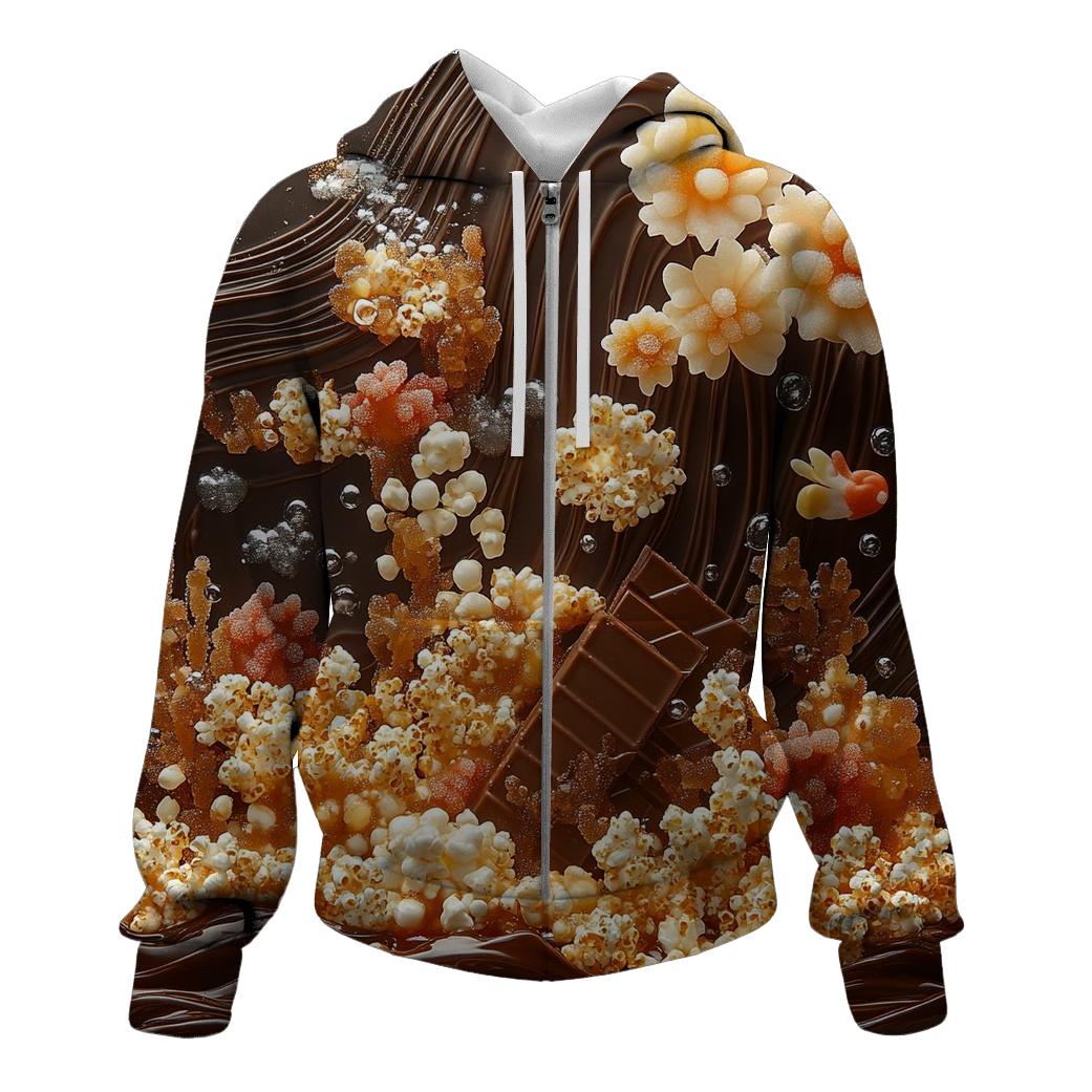 Dripping Chocolate Reef printed hoodies