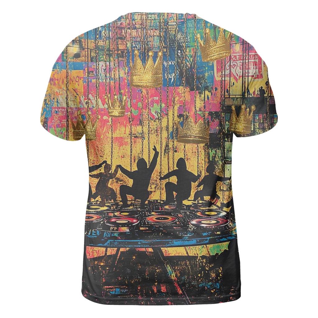 Golden Era Playground artistic all-over print tops