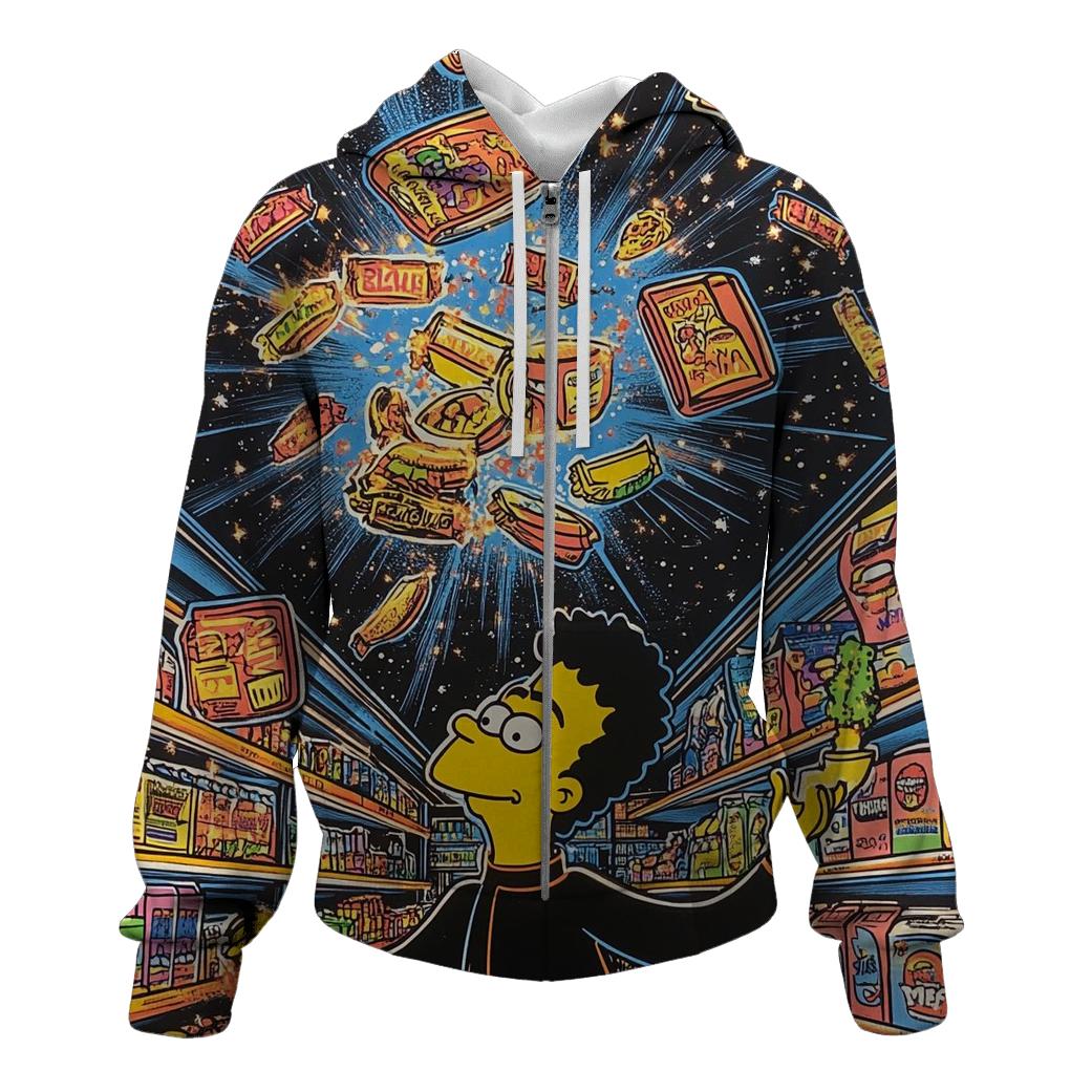 Kwik E Mart Cosmos graphic hoodies