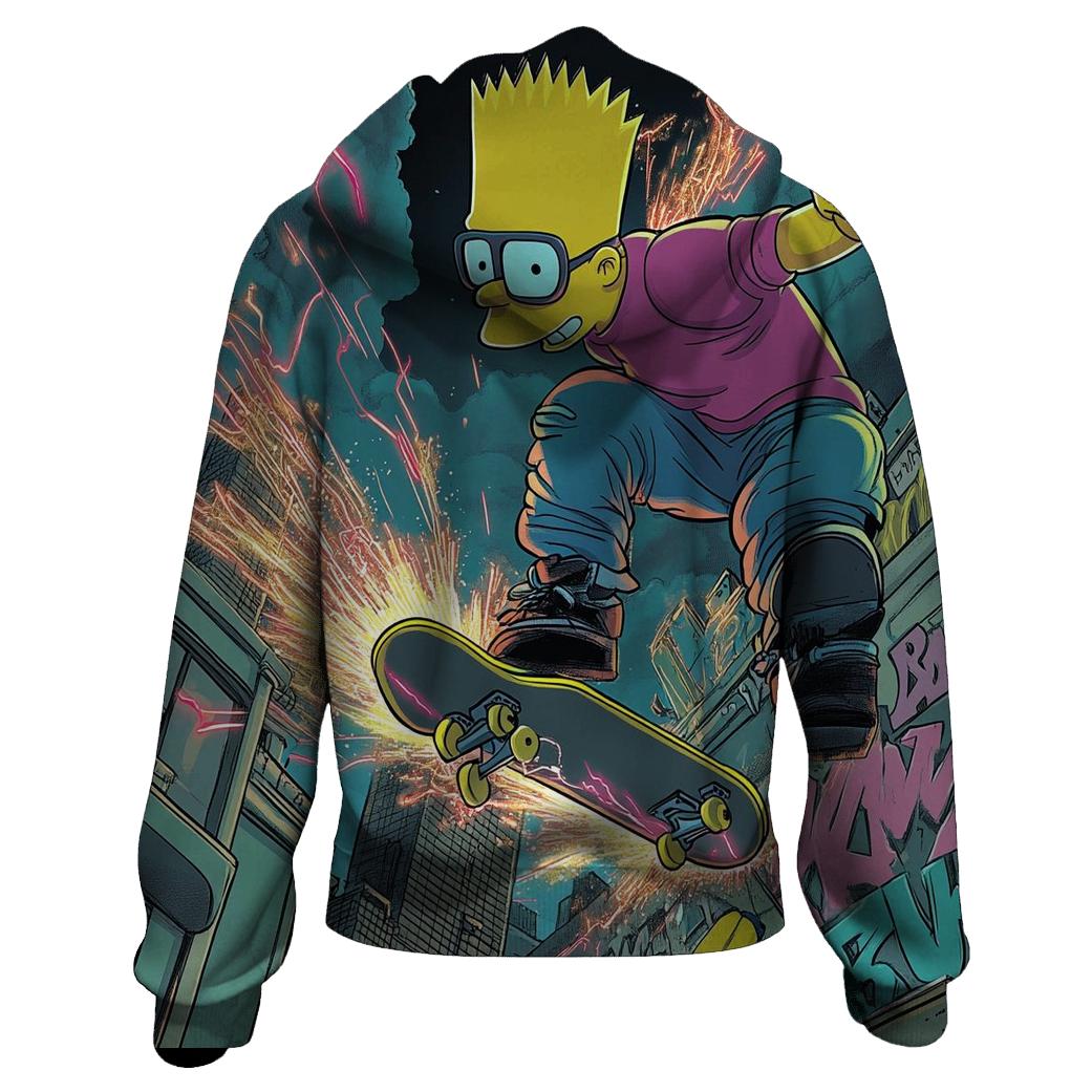 Springfield Skyline Skate Riot printed hoodies