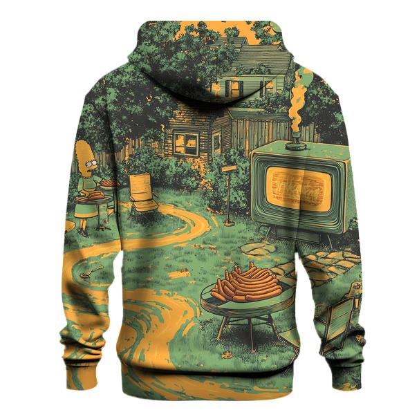 Suburban Time Warp BBQ printed hoodies