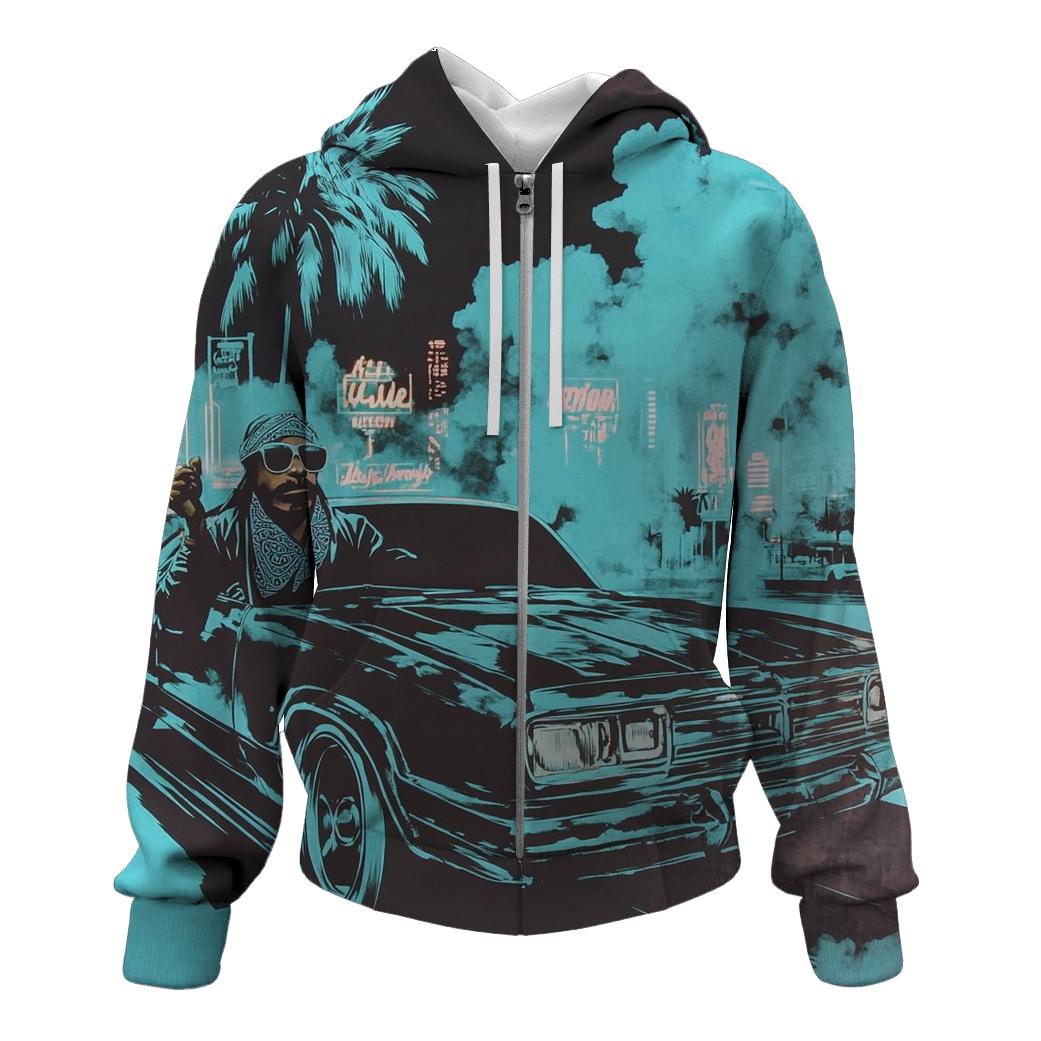 West Coast Neon Cruise graphic hoodies