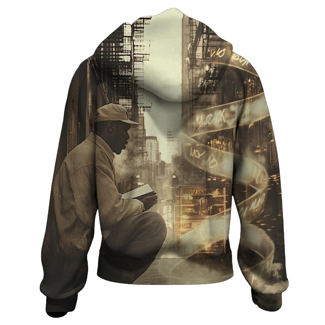 Poetic Cipher Alley zip-up hoodies