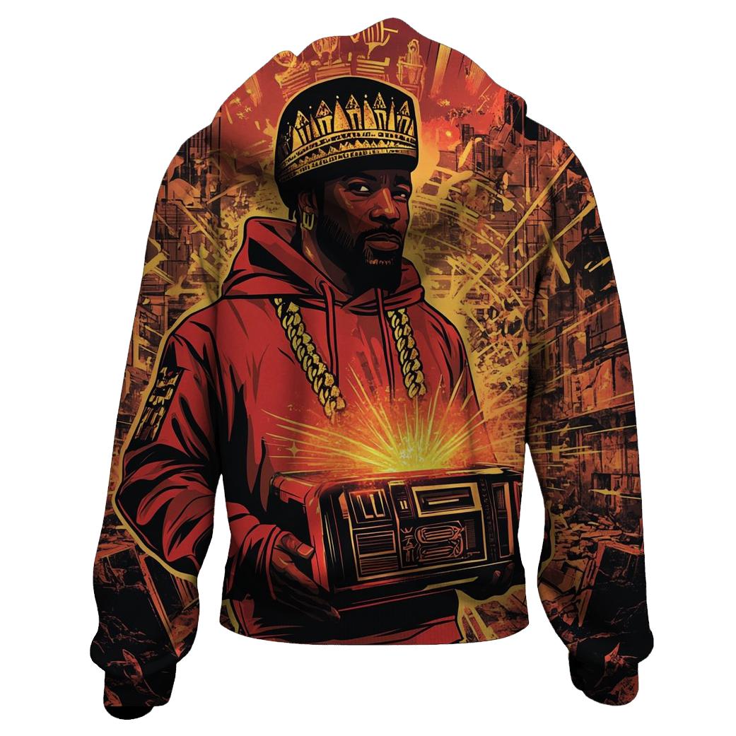 Boom Box Pharaoh printed hoodies