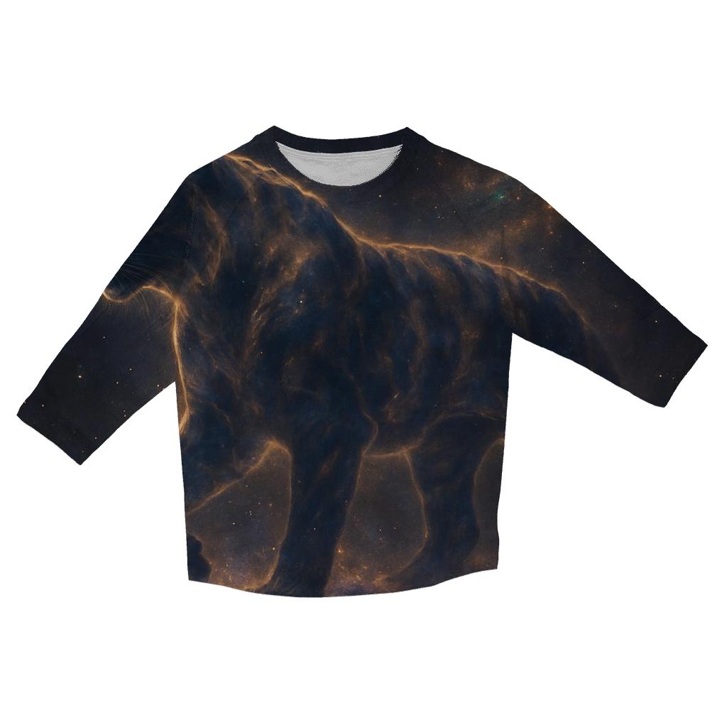 Galactic Tiger Nebula casual three quarter sleeve shirts