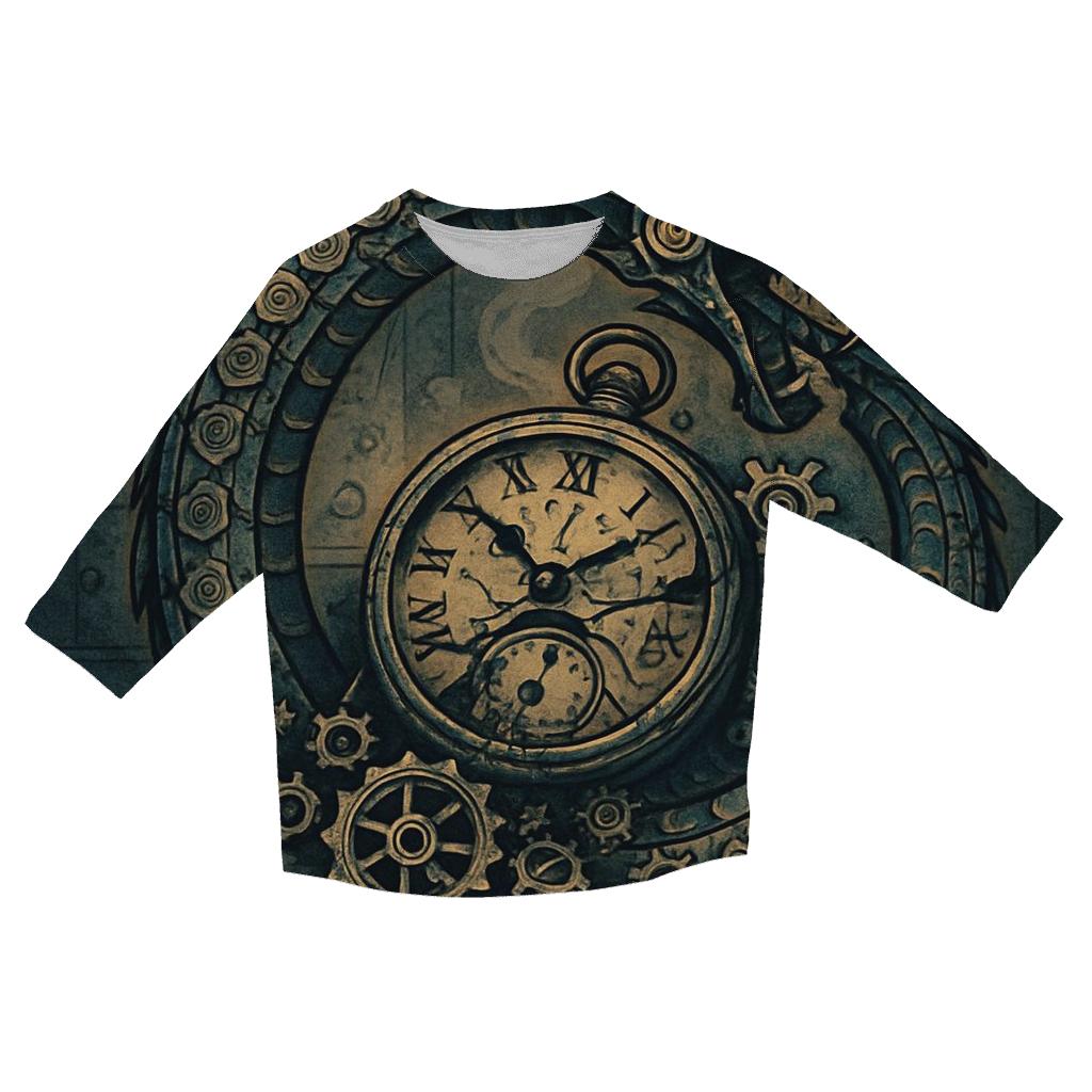 Clockwork Ouroboros Sentinel designer 3/4 sleeve blouses