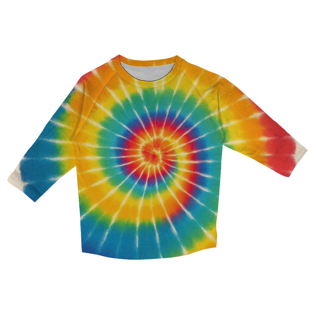 Rainbow Spiral Panel personalized 3/4 sleeve tees