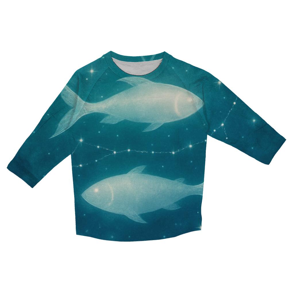 Pisces Twin Current Dream Scene personalized 3/4 sleeve tees