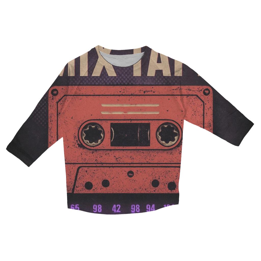 Cassette Night Radio Poster personalized 3/4 sleeve tees