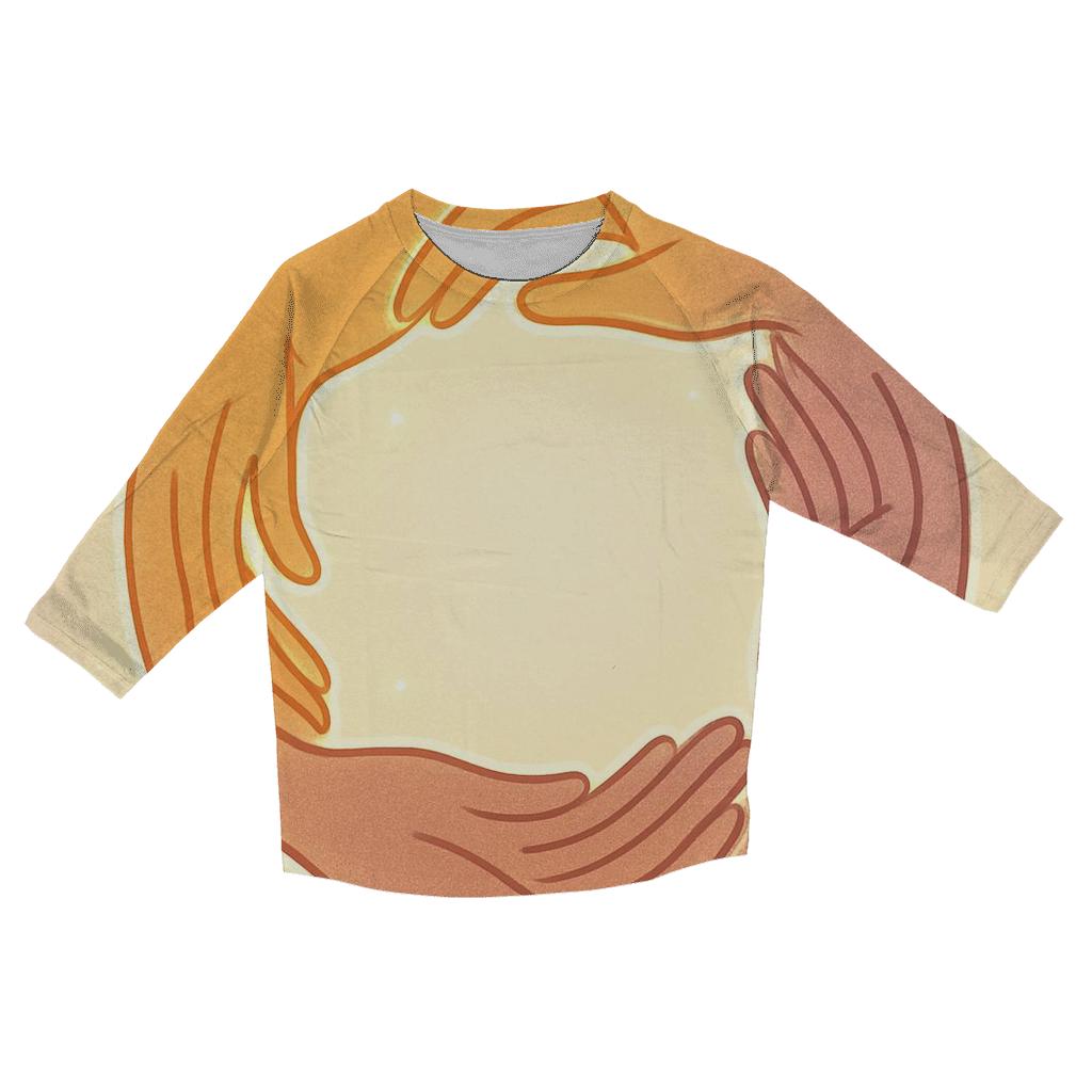 Radiant Loop Of Hands custom 3/4 sleeve shirts