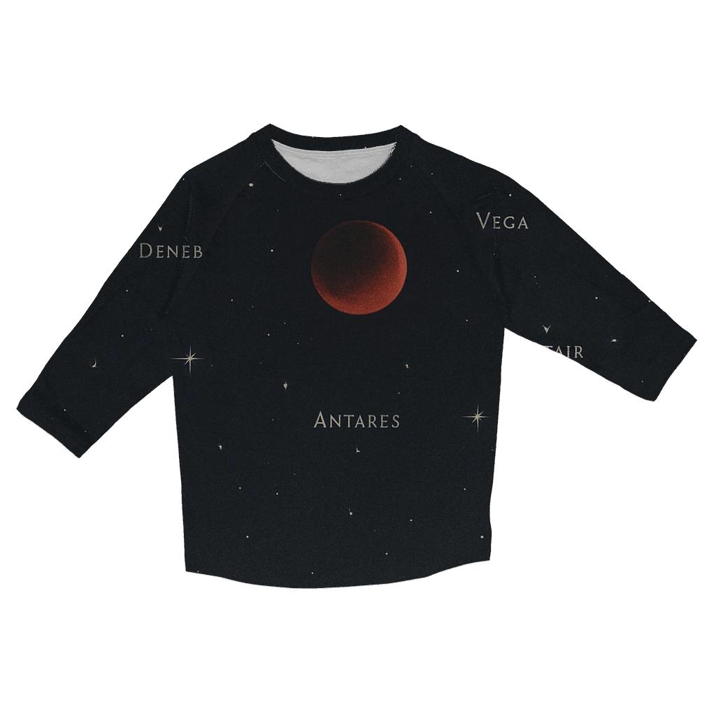 Lunar Eclipse Shadow Study custom 3/4 sleeve shirts