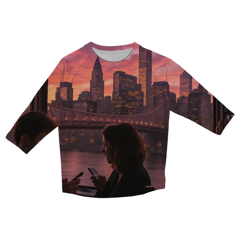 Sunset From Roosevelt Island Tram custom 3/4 sleeve shirts
